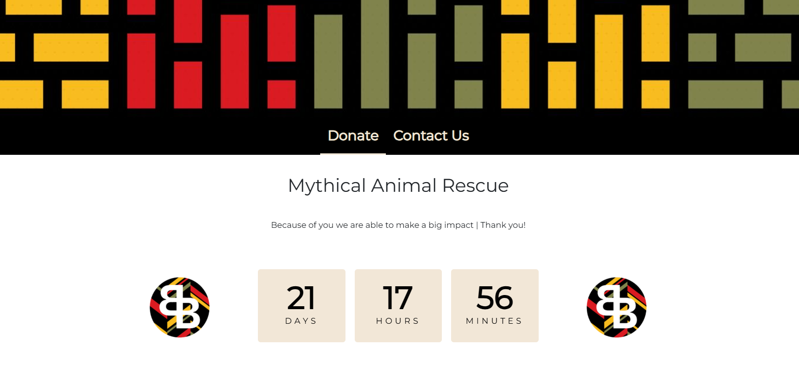 Back Black Event Website Example