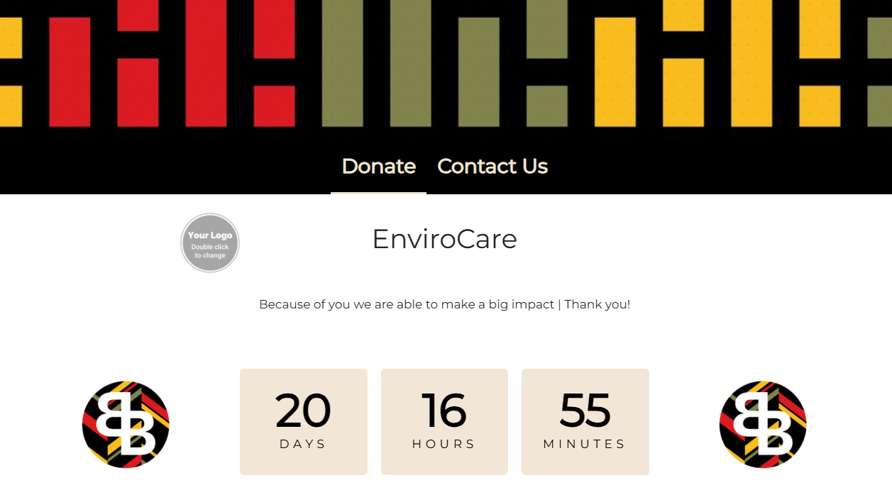 Back Black Event Website Example