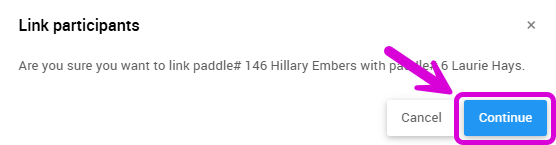 Link Participants Continue Button