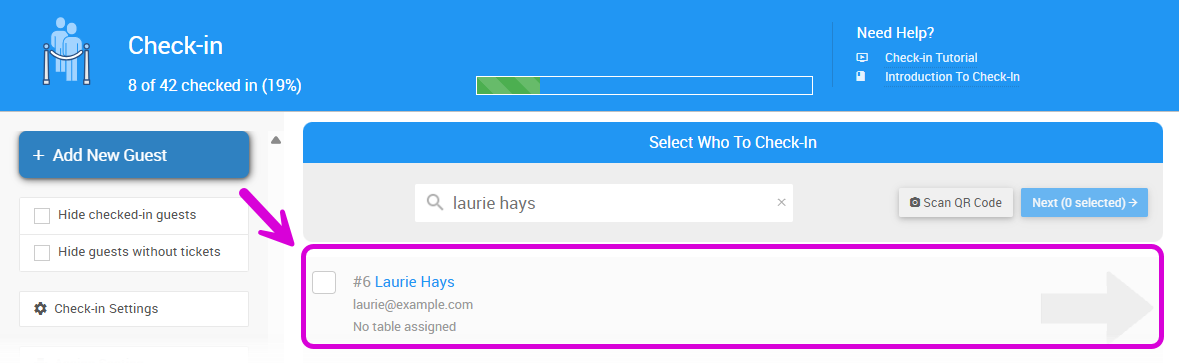 Auctria Dashboard Check In