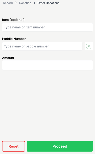 Record Other Donations