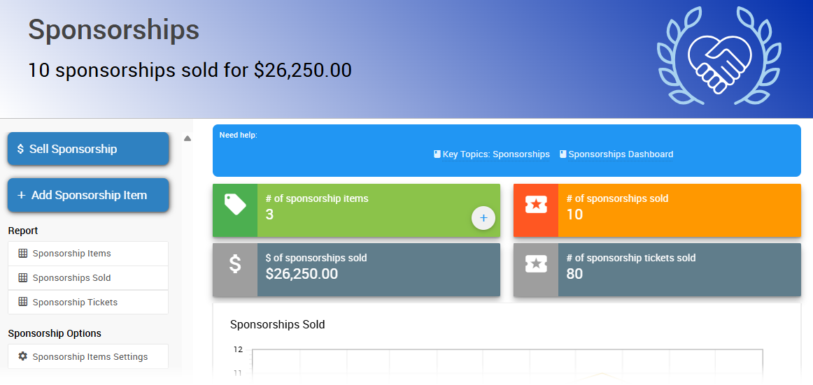 Sponsorships Dashboard