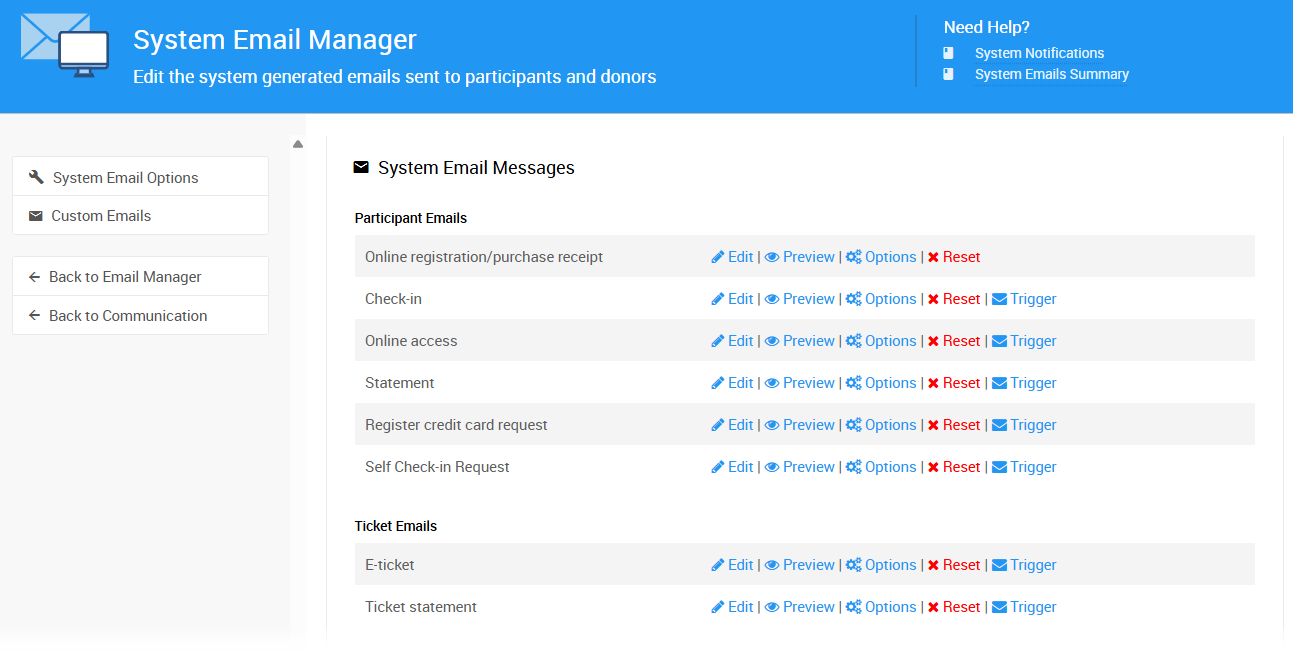 System Email Manager