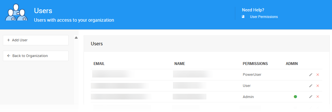 Users Page in Auctria Dashboard