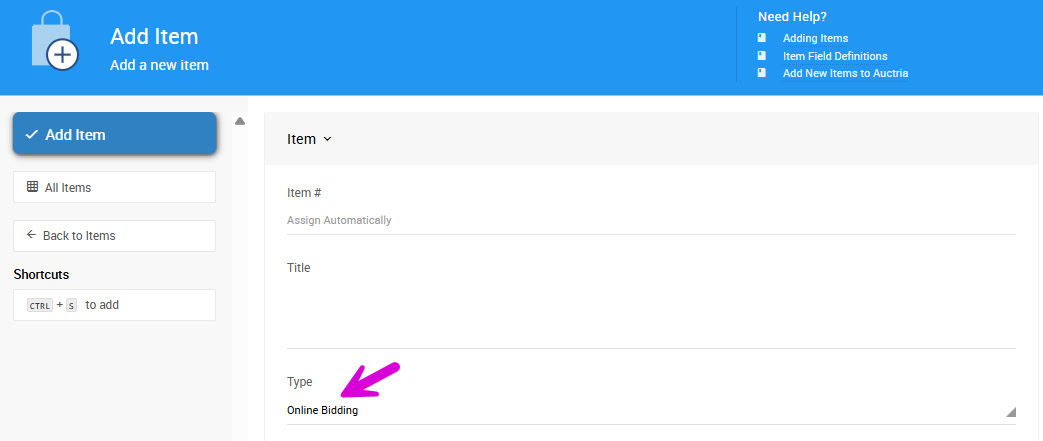 Online Bidding Type