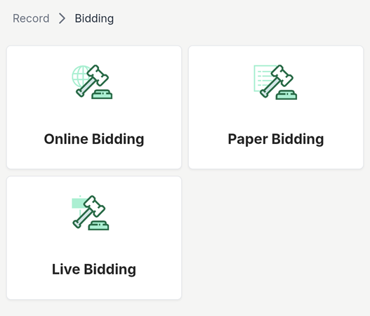 Admin App Record Bid