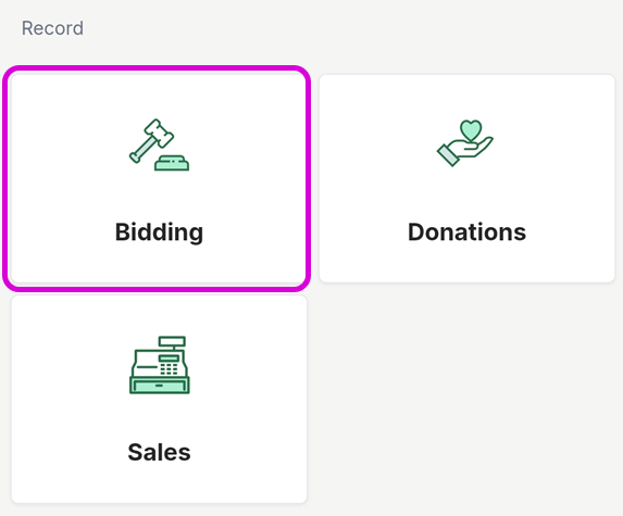 Admin App Bidding
