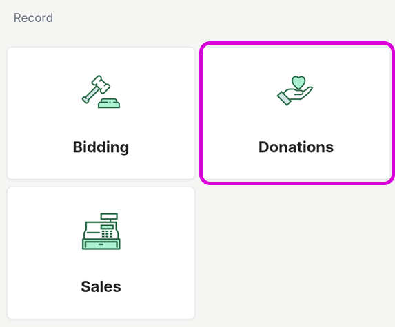 Admin App Donations