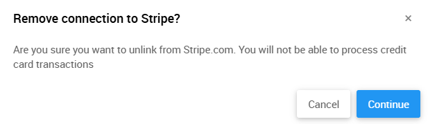 Remove connection to Stripe confirmation window