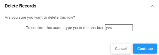 Delete Expense confirmation dialog requiring typed confirmation