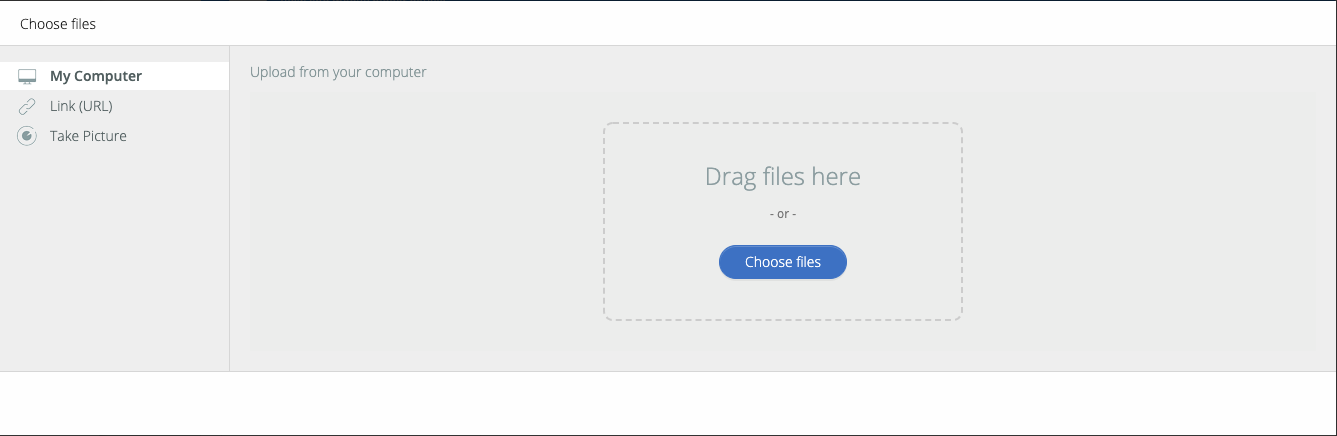 Choose Files window for uploading a sponsorship image
