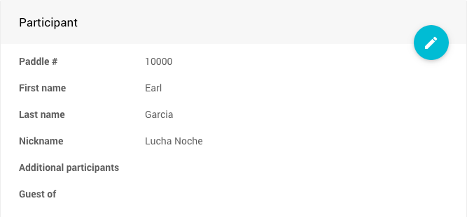 Participant section fields on the Summary tab