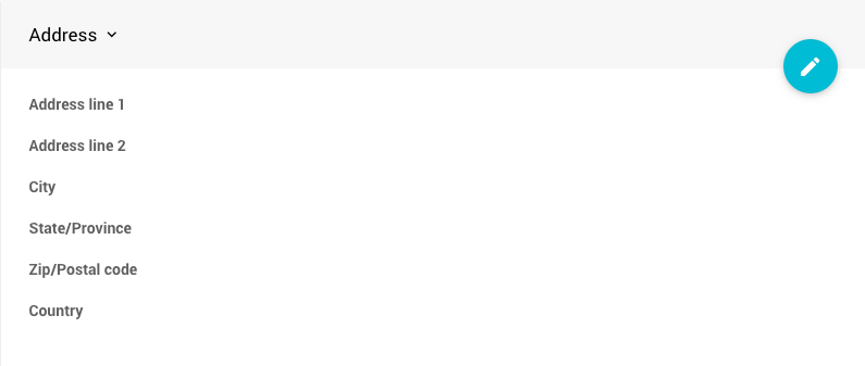 Address fields on the Summary tab