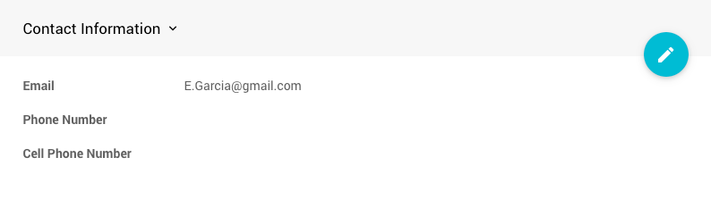 Contact Information fields on the Summary tab