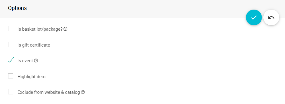 Pencil icon in the Options section