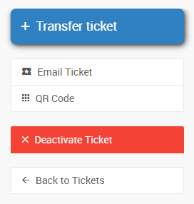 Ticket Details Actions section